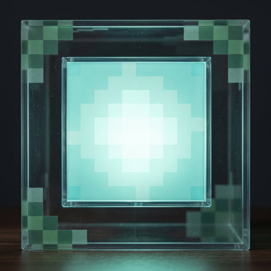 Close-up of the inner LED grid on the Pixel Beacon ambient night light