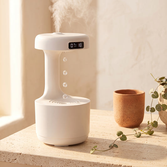 Levitating Mist Diffuser with Clock