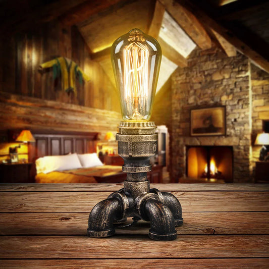 Industrial Pipe Desk Lamp