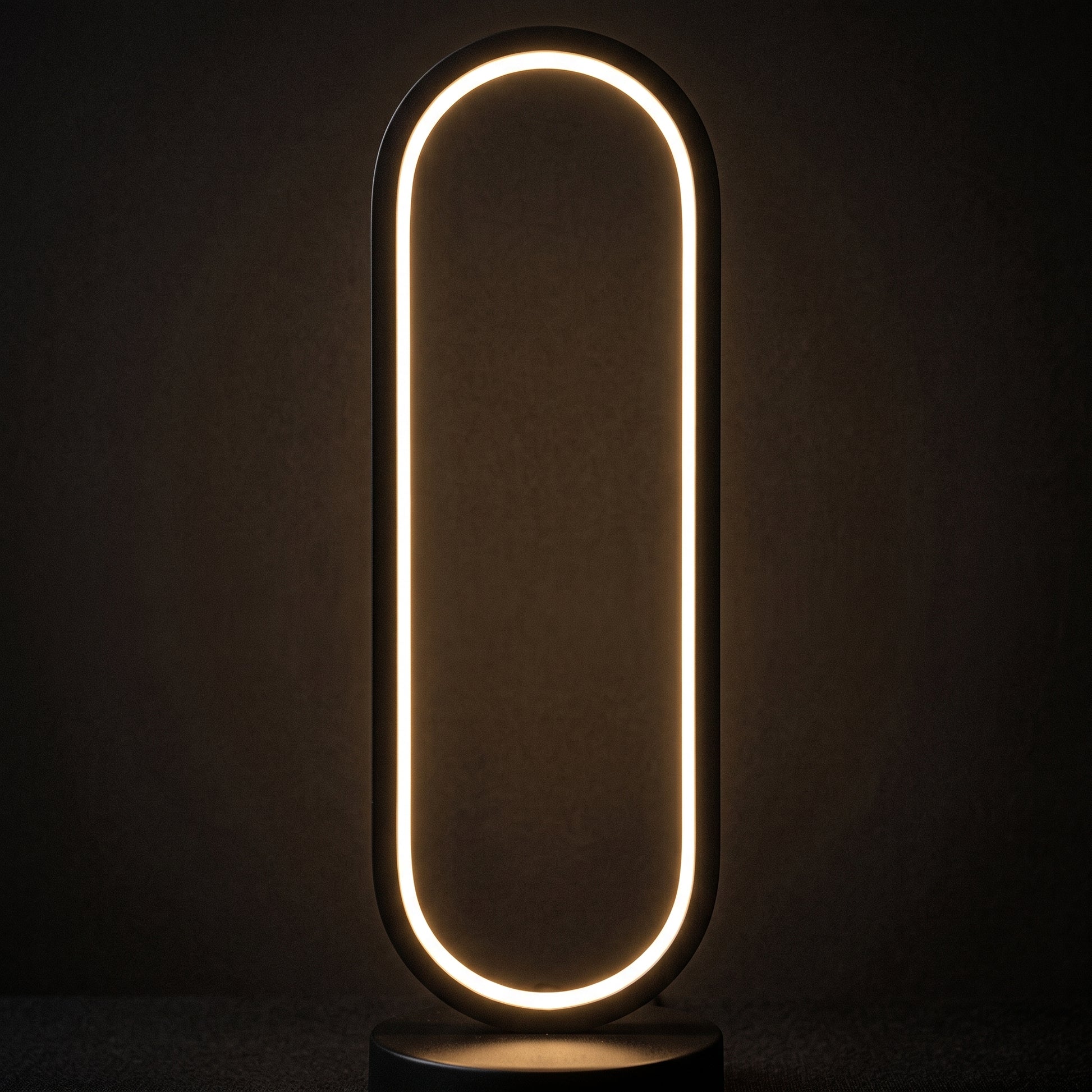Halo ring lamp tighter studio shot — circular ring lamp in black finish