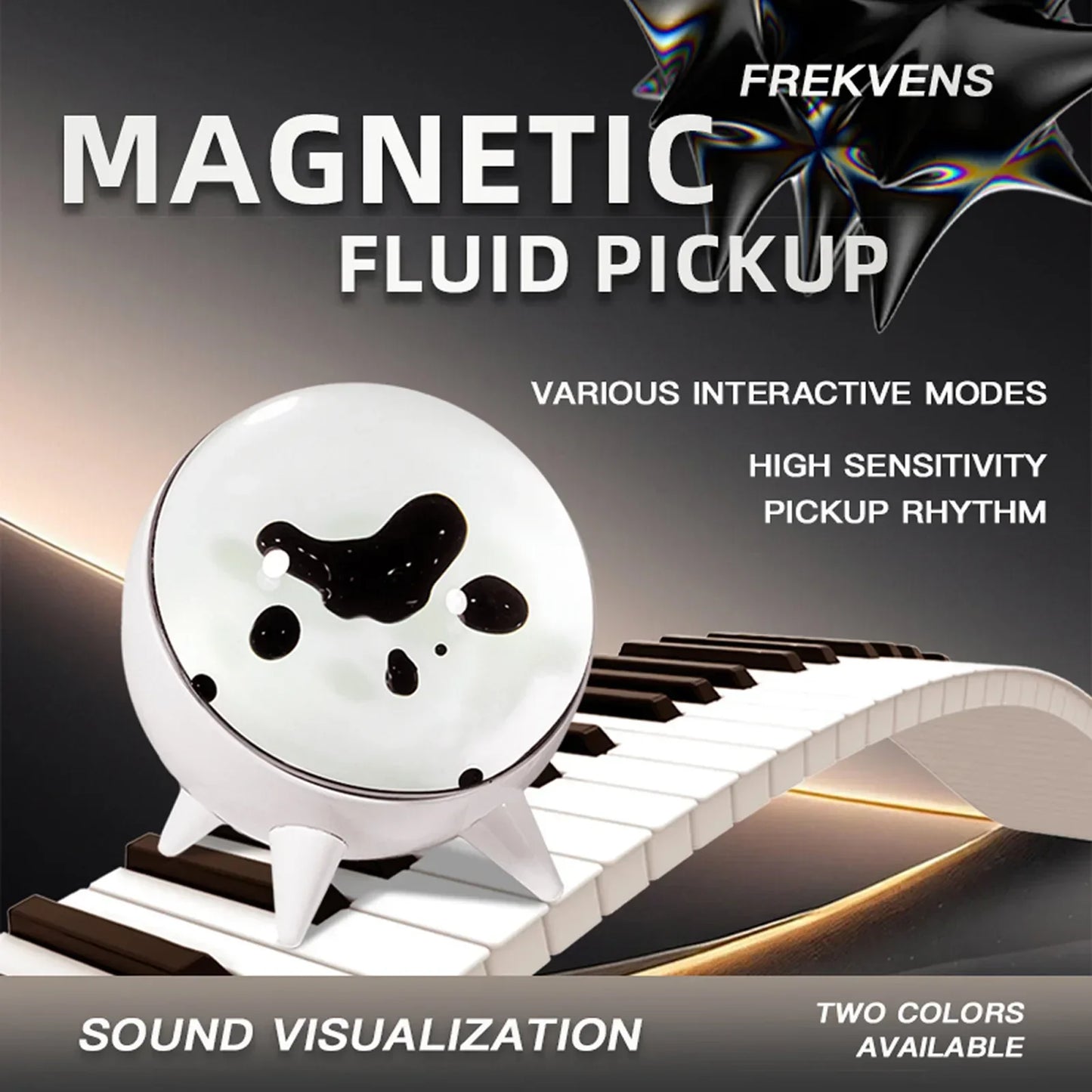 STONEGO Magnetic Fluid Music Lamp Sound Rhythm Visualization Desktop Decoration with Light for Home Office Desk Decor Ornament
