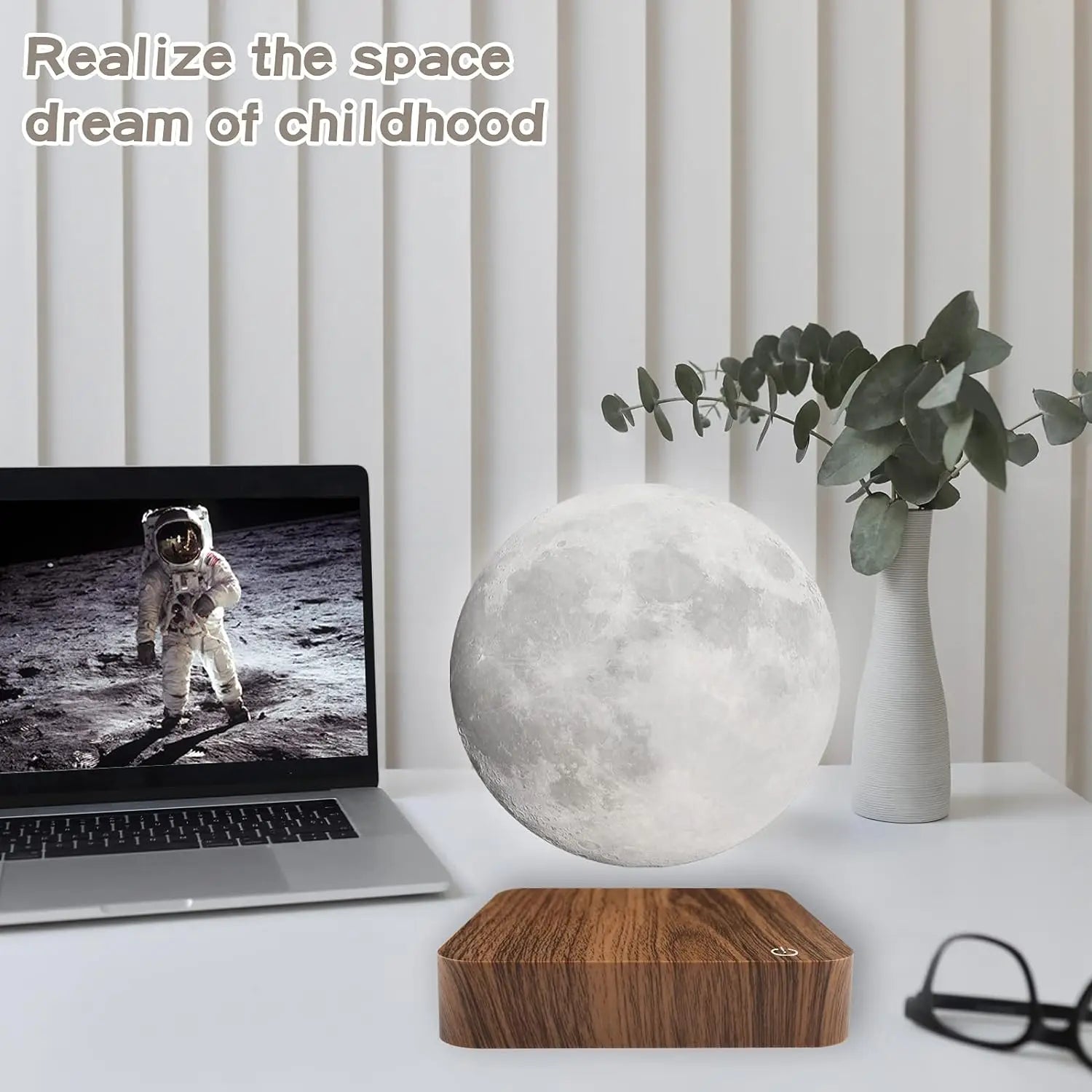 Haven& 3D Moon Lamp rotating 360 degrees magnetic levitation