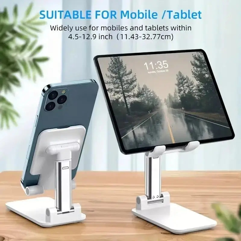 Foldable & Adjustable Mobile Phone Holder Stand – Universal Desk Stand for iPhone, iPad, Xiaomi & Tablets