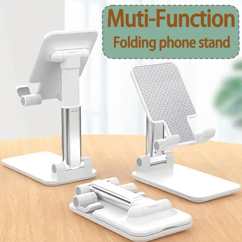 Foldable & Adjustable Mobile Phone Holder Stand – Universal Desk Stand for iPhone, iPad, Xiaomi & Tablets